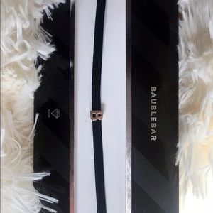 Black Velvet Choker w/ silver personalized initial